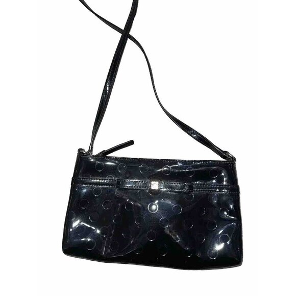 Kate Spade Camellia Street Amy Patent Leather Black Crossbody Purse Bag - Picture 4 of 11